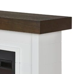Bernice Infrared Electric Fireplace Mantel Package In White -electric fireplace Store Real Flame Bernice 4220E W Detail Corner
