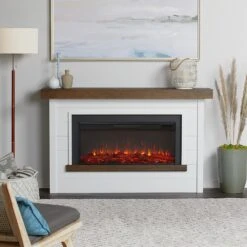 Bernice Infrared Electric Fireplace Mantel Package In White -electric fireplace Store Real Flame Bernice 4220E W Lifestyle