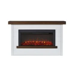 Bernice Infrared Electric Fireplace Mantel Package In White -electric fireplace Store Real Flame Bernice 4220E W Straight Silo