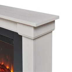 Bristow Infrared Electric Fireplace Mantel Package In Bone White -electric fireplace Store Real Flame Bristow 4770E BNE Detail Corner 99fa4497 6807 469c a65f 0ba3e00e850c