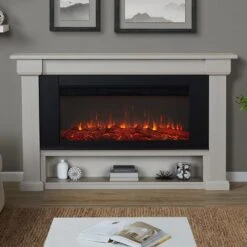 Bristow Infrared Electric Fireplace Mantel Package In Bone White