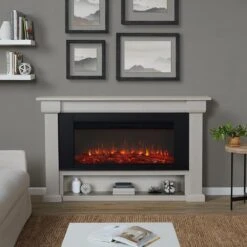 Bristow Infrared Electric Fireplace Mantel Package In Bone White -electric fireplace Store Real Flame Bristow 4770E BNE Lifestyle f4a94f2a 22e0 47ed 99ea ab2bdc970ea1