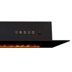 Corretto 72-In Wall Mount Electric Fireplace -electric fireplace Store Real Flame Corretto 72 in 1360E BK Controls