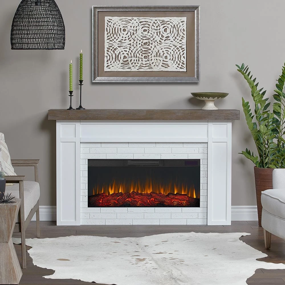 Cravenhall Infrared Electric Fireplace Mantel Package In White 3 Cravenhall Infrared Electric Fireplace Mantel Package In White - Image 3