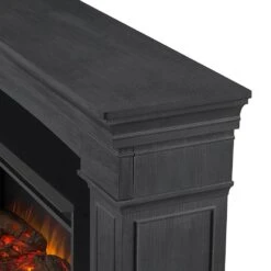 Deland Grand Electric Fireplace Mantel Package In Gray -electric fireplace Store Real Flame Deland Grand 8290E GRY Detail 1