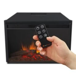 Deland Grand Electric Fireplace Mantel Package In Gray -electric fireplace Store Real Flame Deland Grand Firebox Detail 2 9c436104 ce28 41f3 90d5 f05d37e51caa