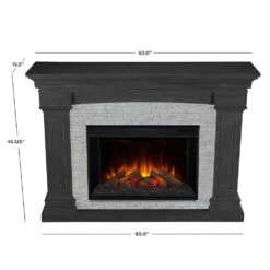 Deland Grand Electric Fireplace Mantel Package In Gray Stone -electric fireplace Store Real Flame Deland Grand Gray Stone 8290E GRS Dimensions 636716a9 b460 463e 90c2 480ef22b3b58