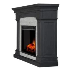 Deland Grand Electric Fireplace Mantel Package In Gray Stone -electric fireplace Store Real Flame Deland Grand Gray Stone 8290E GRS Silo 2 e4d1fb10 a42e 4d67 9dfe c13ea8241131