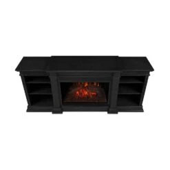 Eliot Grand Electric Fireplace TV Stand In Black -electric fireplace Store Real Flame Eliot 1290E BLK Detail Top b1b81c3f c095 4faa 8260 3d1f984ff6f1