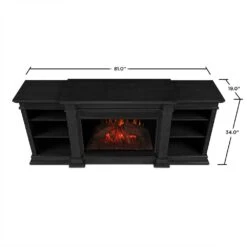 Eliot Grand Electric Fireplace TV Stand In Black -electric fireplace Store Real Flame Eliot 1290E BLK Dimensions 88953258 2bf7 412d 854c ed46327bacab