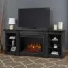 Eliot Grand Electric Fireplace TV Stand In Black -electric fireplace Store Real Flame Eliot 1290E BLK Lifestyle 16253c61 3cc9 4535 a419 42dda56a884c