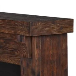 Gunnison Grand Electric Fireplace Mantel Package In Chestnut Barnwood -electric fireplace Store Real Flame Gunnison 8700E CHBW Detail Corner