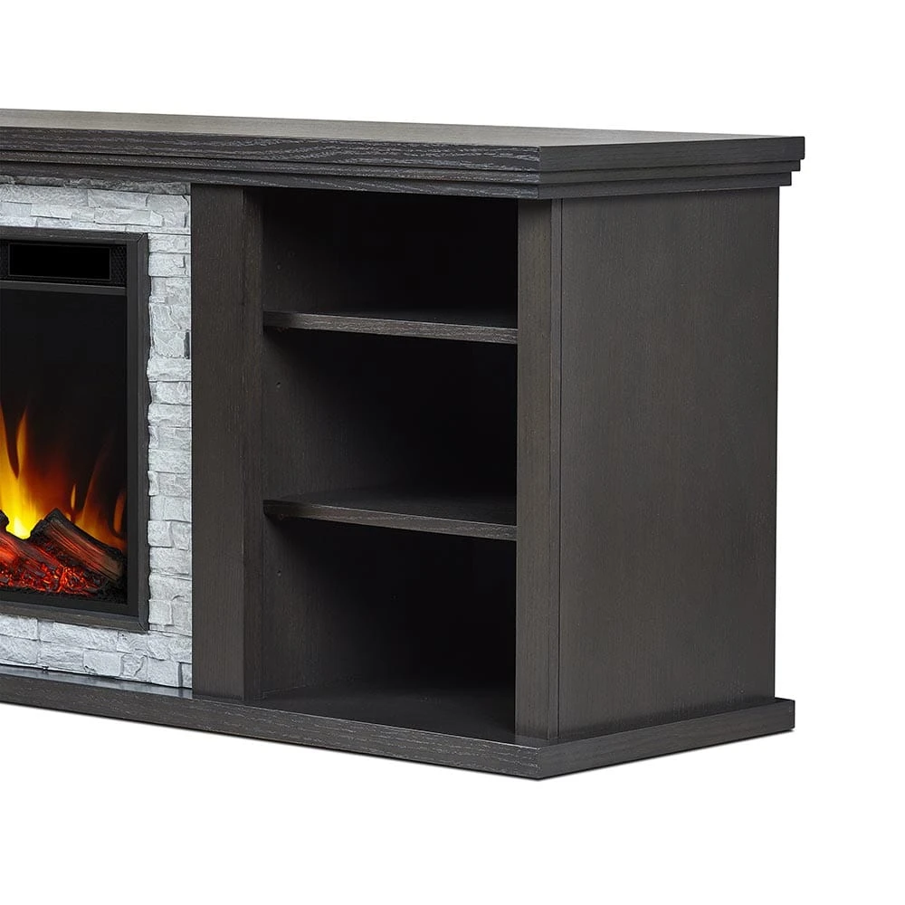 Kenai Slim 72-in Electric Fireplace TV Stand In Dark Oak 3 Kenai Slim 72-in Electric Fireplace TV Stand In Dark Oak - Image 3