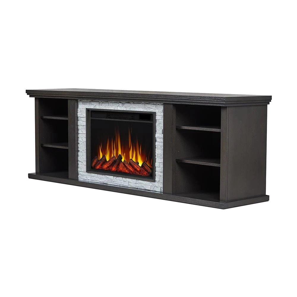 Kenai Slim 72-in Electric Fireplace TV Stand In Dark Oak 2 Kenai Slim 72-in Electric Fireplace TV Stand In Dark Oak - Image 2