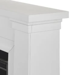 Manus Infrared Electric Fireplace Mantel Package In White -electric fireplace Store Real Flame Manus 8140E W Detail Corner f62082b4 a932 4299 b86d 9e83e106996b
