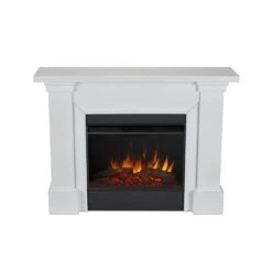 Manus Infrared Electric Fireplace Mantel Package In White -electric fireplace Store Real Flame Manus 8140E W Detail Top ac005fd9 e457 44c3 8996 76fc6b61c8b1