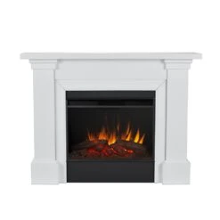 Manus Infrared Electric Fireplace Mantel Package In White -electric fireplace Store Real Flame Manus 8140E W Straight Silo 86c4c64c fd9c 466f 9fea 85156fd90573