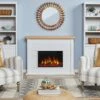 Real Flame Marshall Slim 49-in Electric Fireplace Mantel Package In White -electric fireplace Store Real Flame Marshall Slim White 13056E WHT Lifestyle 1