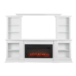 Monte Vista Electric Fireplace TV Stand In White -electric fireplace Store Real Flame Monte Vista 9900E W Straight View 027e8a0e b3df 4d39 9e40 a039d9c43278