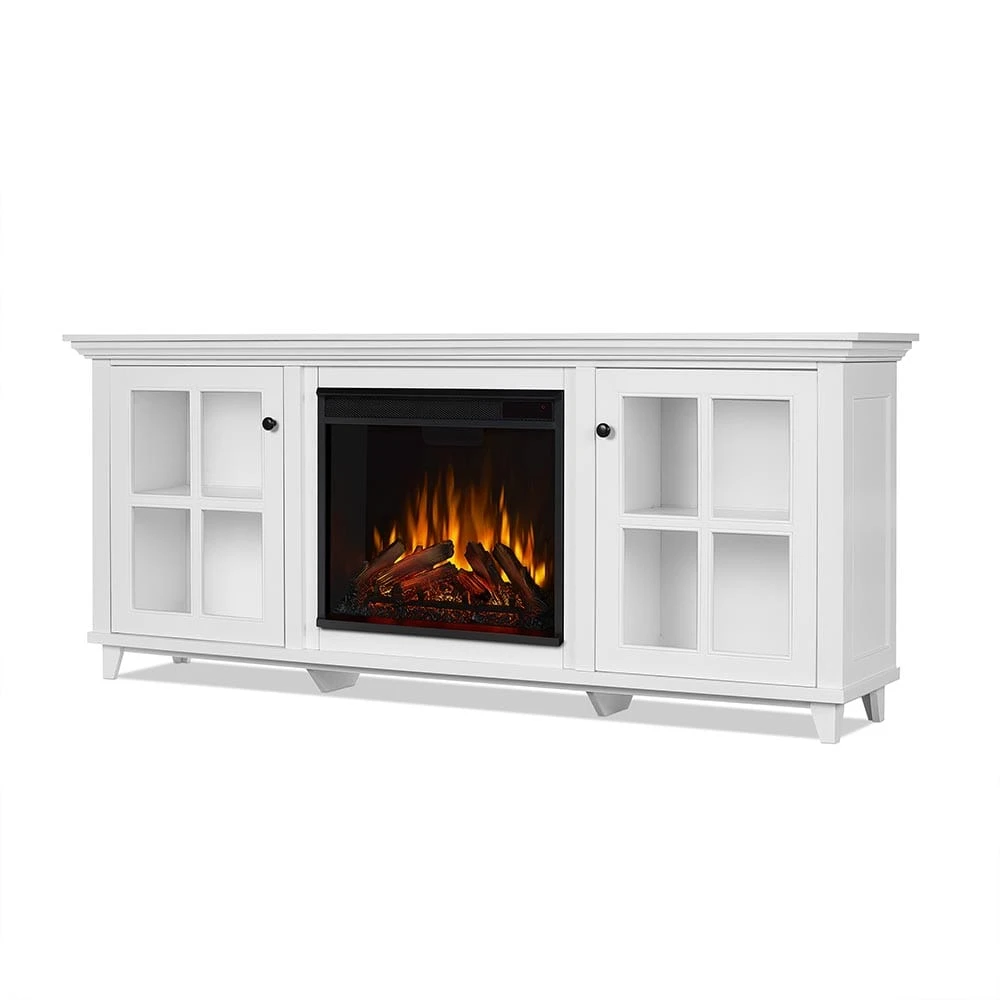 Norwell Infrared Electric Fireplace TV Stand In White 2 Norwell Infrared Electric Fireplace TV Stand In White - Image 2