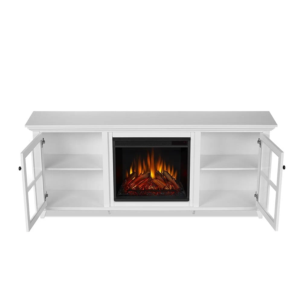 Norwell Infrared Electric Fireplace TV Stand In White 7 Norwell Infrared Electric Fireplace TV Stand In White - Image 7