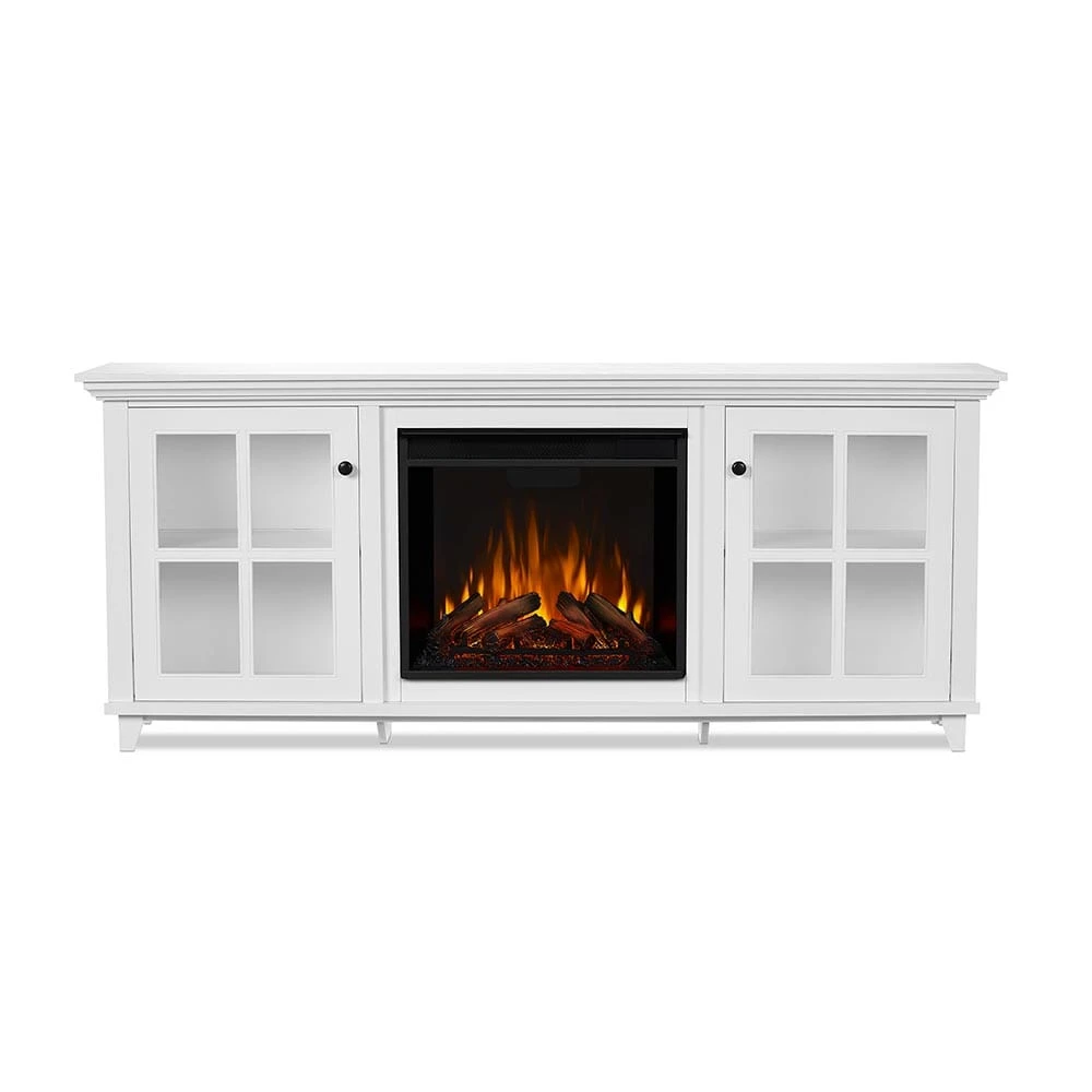 Norwell Infrared Electric Fireplace TV Stand In White 6 Norwell Infrared Electric Fireplace TV Stand In White - Image 6