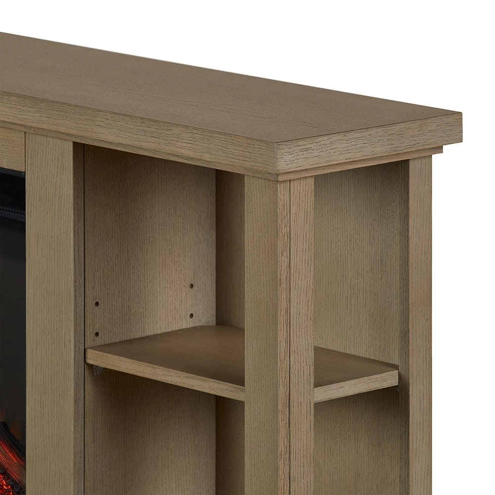 Penrose Infrared Electric Fireplace TV Stand In Driftwood 5 Penrose Infrared Electric Fireplace TV Stand In Driftwood - Image 5