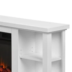 Penrose Infrared Electric Fireplace TV Stand In White -electric fireplace Store Real Flame Penrose Slim 7770E W Detail 1 de77f8f5 7457 45a9 8d71 64b70375079b