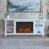 Penrose Infrared Electric Fireplace TV Stand In White -electric fireplace Store Real Flame Penrose Slim 7770E W Lifestyle 1 97173109 c27e 4180 a8fa 491869e37f01