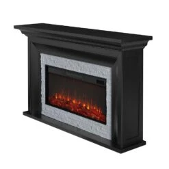 Sonia Infrared Electric Fireplace Mantel Package In Black -electric fireplace Store Real Flame Sonia 4830 BLK Detail Side 4716d09f 45ea 443f 8292 d3ad7d8f3e1b