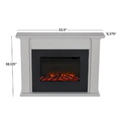 Tejon Infrared Electric Fireplace Mantel Package In Bone White -electric fireplace Store Real Flame Tejon Slim 8130E BNW Dimensions f18cd3c2 0cee 4045 8ec7 144a3f7832a9