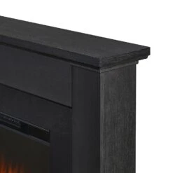 Tejon Infrared Electric Fireplace Mantel Package In Gray 12 Tejon Infrared Electric Fireplace Mantel Package In Gray -electric fireplace Store Real Flame Tejon Slim 8130E GRY Detail 1