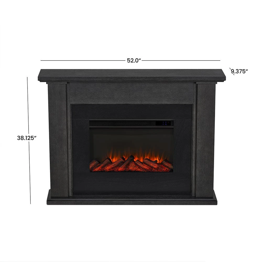 Tejon Infrared Electric Fireplace Mantel Package In Gray 2 Tejon Infrared Electric Fireplace Mantel Package In Gray - Image 2