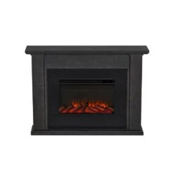 Tejon Infrared Electric Fireplace Mantel Package In Gray 10 Tejon Infrared Electric Fireplace Mantel Package In Gray -electric fireplace Store Real Flame Tejon Slim 8130E GRY Straight Silo