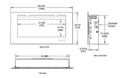 SimpliFire 40-in Allusion Wall Mount Electric Fireplace -electric fireplace Store SF ALL40 BK LA