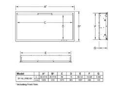 SimpliFire 60-in Allusion Platinum Wall Mount Electric Fireplace -electric fireplace Store SF ALLP60 BK LA 2524edcd ea1f 42b9 a20f a502465eed8b