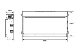 SimpliFire 43-in Scion Linear Built-In Electric Fireplace -electric fireplace Store SF SC43 BK LA
