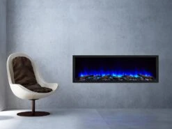 SimpliFire 55-in Scion Linear Built-In Electric Fireplace -electric fireplace Store SF SC55 BK Lg1