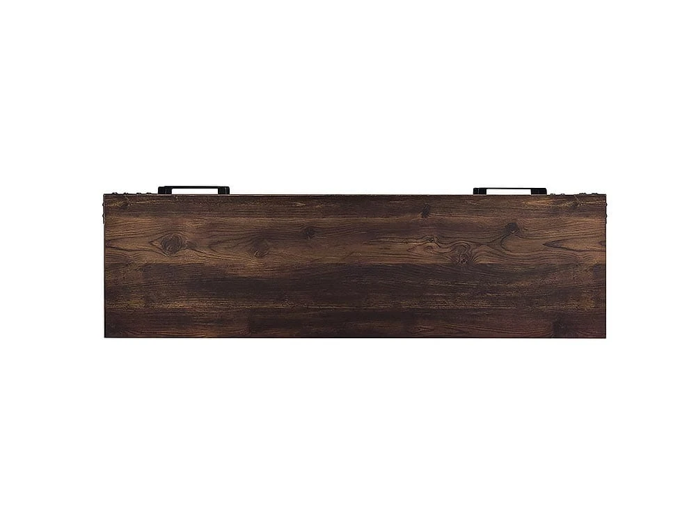 Perry Electric Fireplace TV Stand In Rustic Brown 7 Perry Electric Fireplace TV Stand In Rustic Brown - Image 7