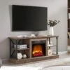 Sheffield Electric Fireplace TV Stand In Driftwood -electric fireplace Store SP6550 Lg1