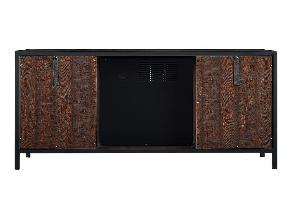 Matthew Electric Fireplace Media Console In Brown 6 Matthew Electric Fireplace Media Console In Brown - Image 6
