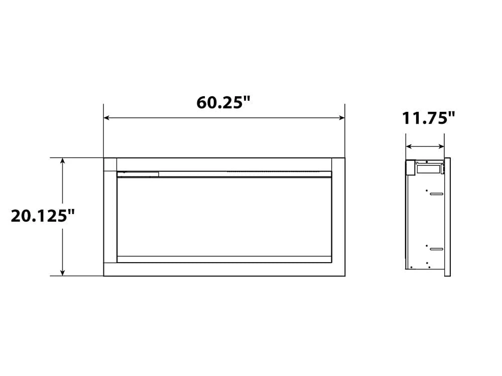 Amantii Symmetry XT Bespoke 60-in Linear Electric Fireplace 3 Amantii Symmetry XT Bespoke 60-in Linear Electric Fireplace - Image 3
