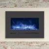 Sierra Flame 32-In Wall Mount Electric Fireplace 11 Sierra Flame 32-In Wall Mount Electric Fireplace -electric fireplace Store Sierra Flame WM FML 26 3223 STL Black Crystal Embers Blue Flame Lifestyle Closeup