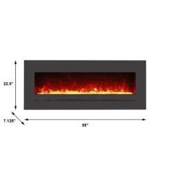 Sierra Flame 55-In Wall Mount Electric Fireplace 15 Sierra Flame 55-In Wall Mount Electric Fireplace -electric fireplace Store Sierra Flame WM FML 48 5523 STL Black Dimensions in 83610bba 08ad 475e 8e41 05821247730b