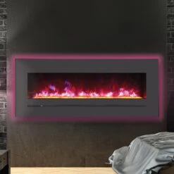 Sierra Flame 55-In Wall Mount Electric Fireplace