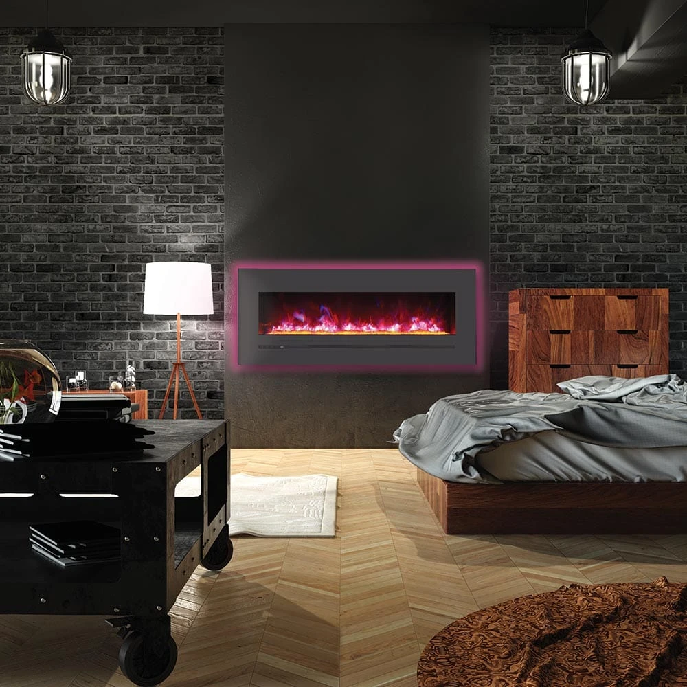 Sierra Flame 55-In Wall Mount Electric Fireplace 2 Sierra Flame 55-In Wall Mount Electric Fireplace - Image 2