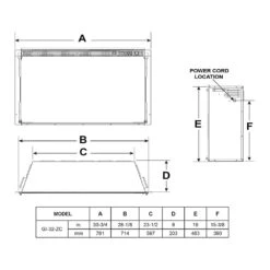 SimpliFire 32-In Built-In Electric Fireplace Insert 19 SimpliFire 32-In Built-In Electric Fireplace Insert -electric fireplace Store SimpliFire 32 in Electric Firebox GI 32 ZC Dimensions b376cb68 8d08 4a1e b989 e51080f83b4a