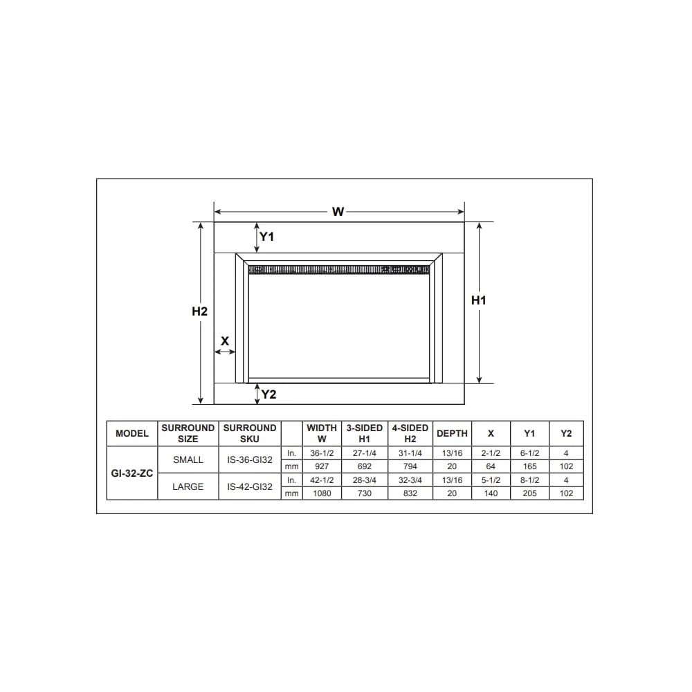SimpliFire 32-In Built-In Electric Fireplace Insert With Small Surround Trim 10 SimpliFire 32-In Built-In Electric Fireplace Insert With Small Surround Trim - Image 10