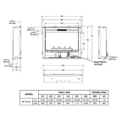 SimpliFire 36-in Inception Firebox With Wescott Mantel & Folio Decorative Front -electric fireplace Store SimpliFire 36 in Inception Firebox SF INC36 Dimensions fe29c4a8 3050 449a af37 c7e59db46d31