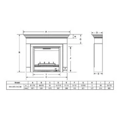 SimpliFire 36-in Inception Firebox With Wescott Mantel & Folio Decorative Front -electric fireplace Store SimpliFire 36 in Inception Firebox with Wescott Mantel MK WS INC36 Dimensions b2b626ba 3443 4c19 981a 32001117d9d5